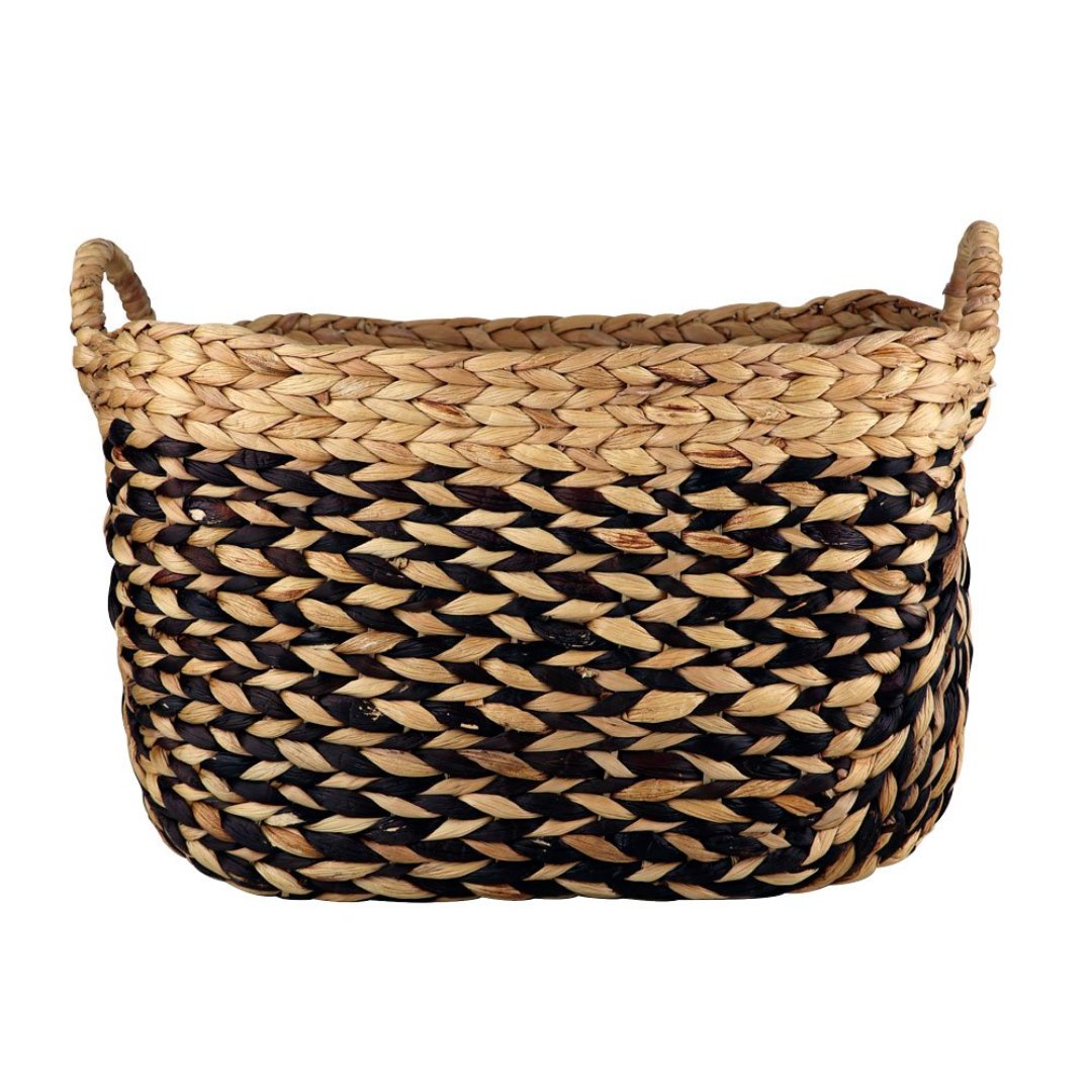 Fotografia para o produto Jogo de 3 cestas ovais Mundi em fibra natural com alca L36xP23xA32cm/L40xP25xA33cm/L45xP29xA35cm