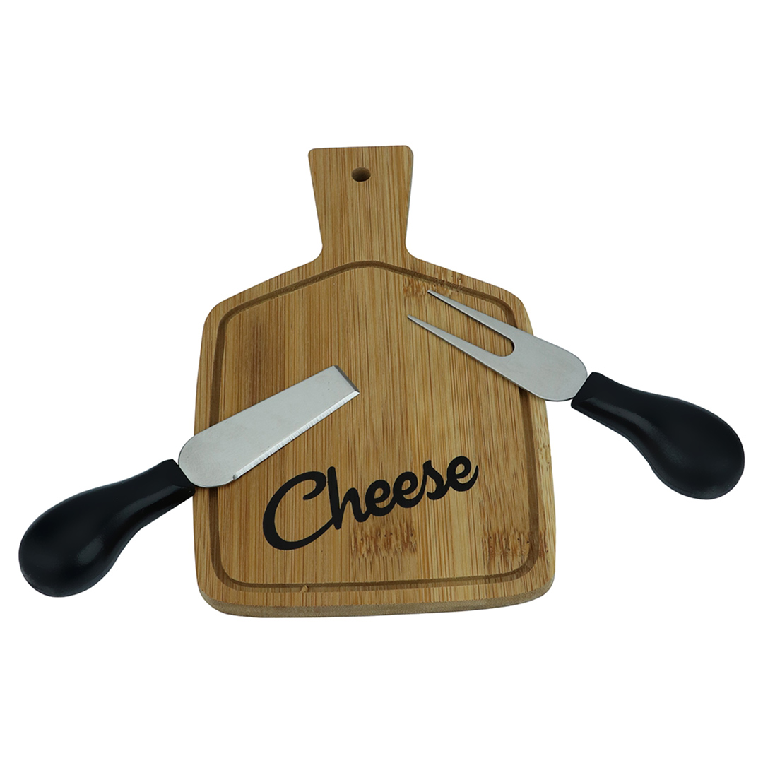 Fotografia para o produto Jogo de 3 peças para queijo em bambu L25,5xP24xA2,5cm