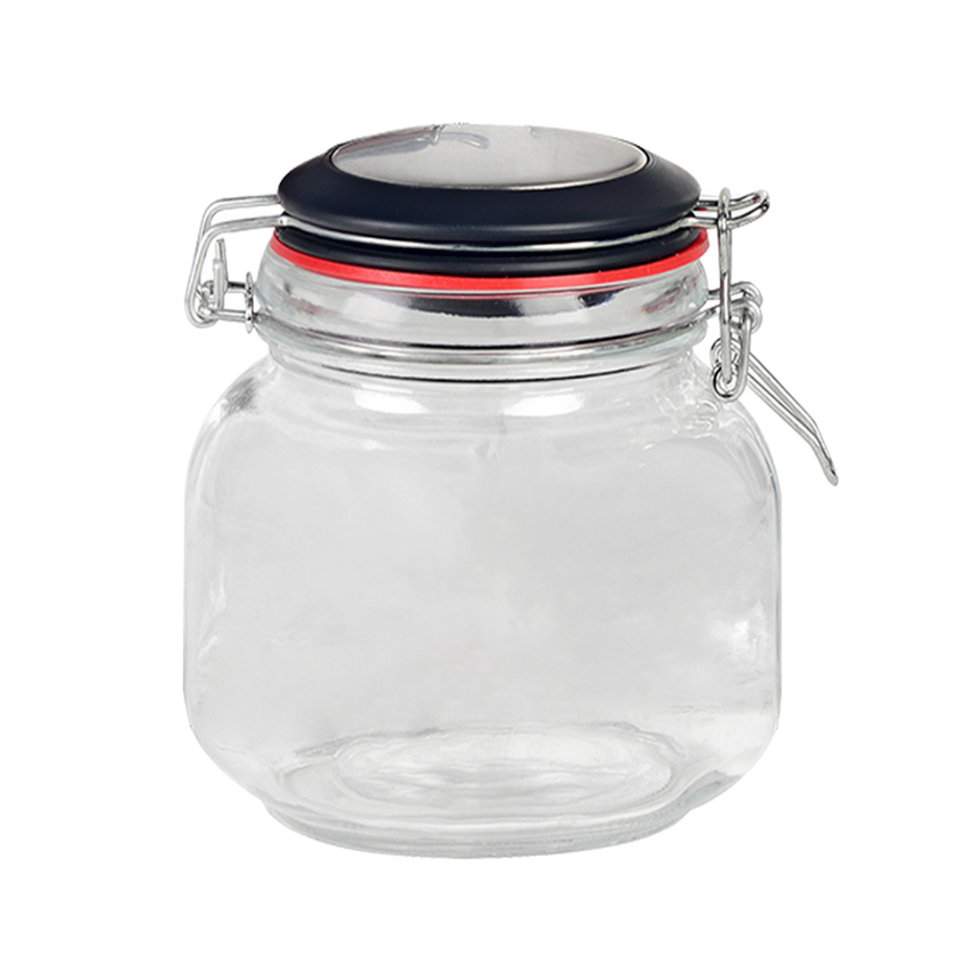 Fotografia para o produto Jogo de 3 porta mantimentos redondos em vidro liso 800ml/1L/1,5L