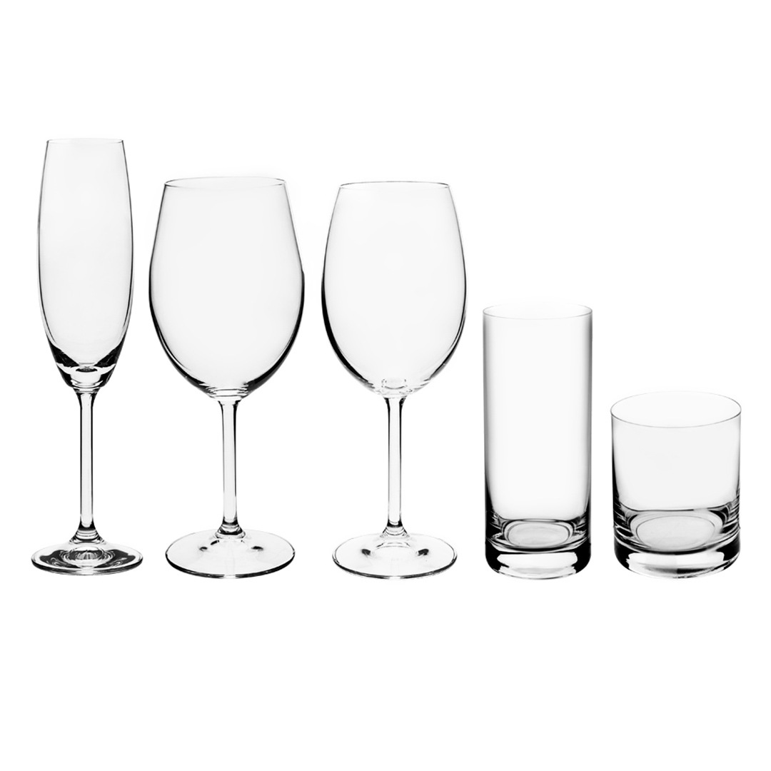 Fotografia para o produto Jogo de 30 taças e copos em cristal ecológico 6x(220/320/350/450/580ml)