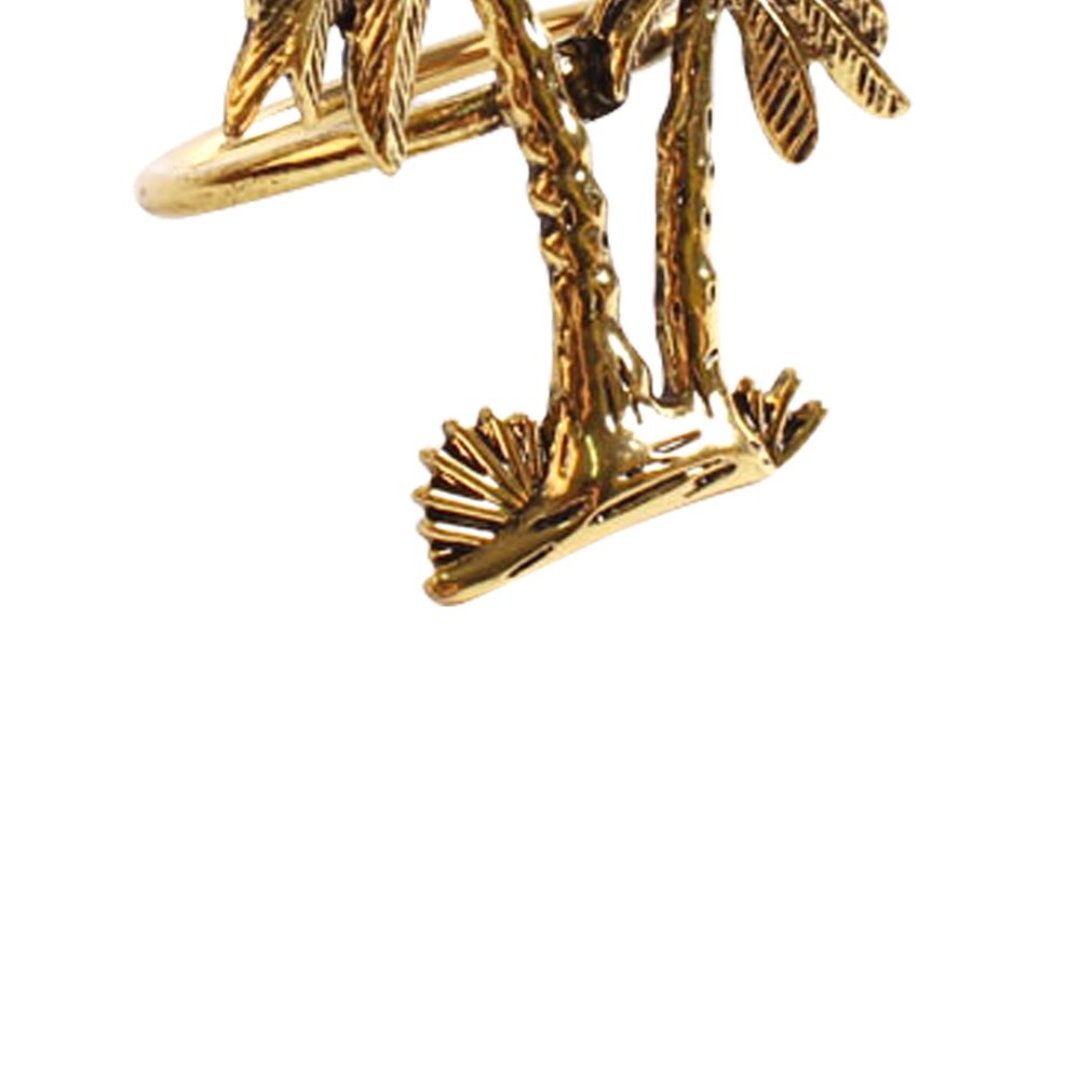 Fotografia para o produto Jogo de 4 anéis Coqueiro para guardanapo em metal 04xA4cm cor dourada