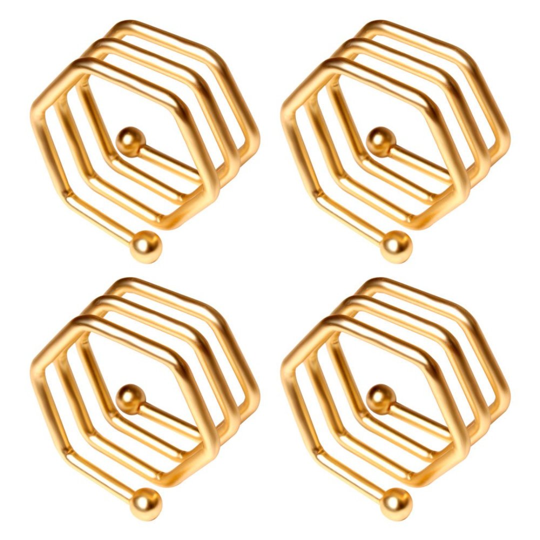 Fotografia para o produto Jogo de 4 aneis Espiral para guardanapo em ferro D4,5xA3,1cm
