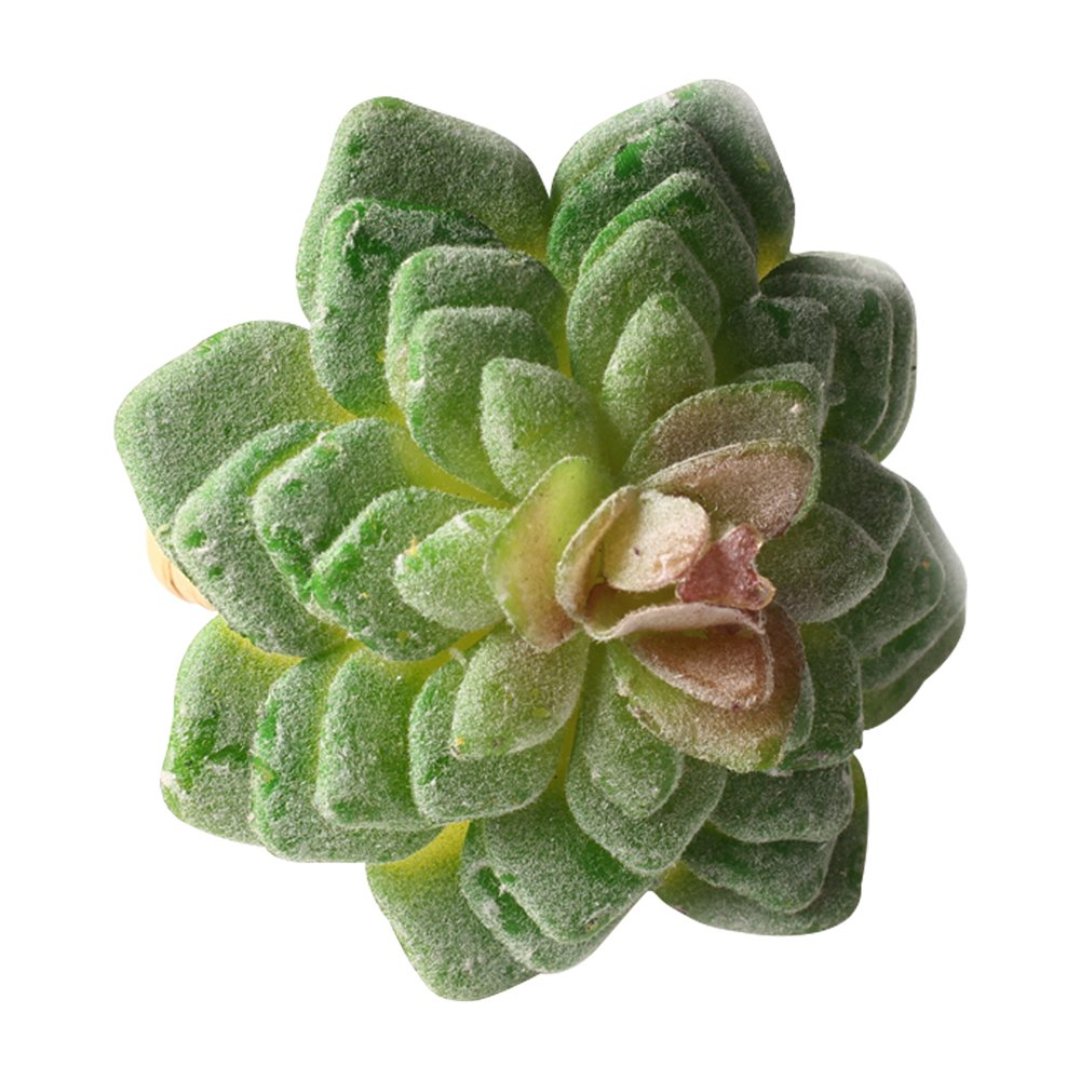Fotografia para o produto Jogo de 4 anéis suculenta para guardanapo em plástico 07xA8cm cor verde