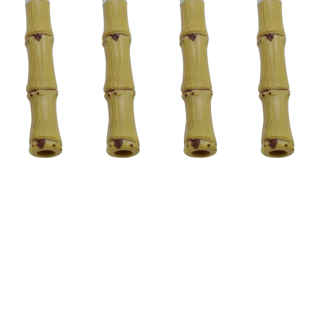 Fotografia para o produto Jogo de 4 colheres em aço inox com cabo plástico com embalagem pvc