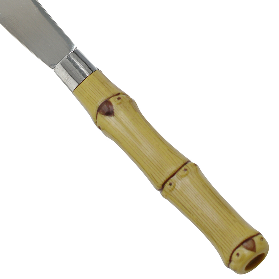 Fotografia para o produto Jogo de 4 espátulas em aço inox com cabo plástico e caixa