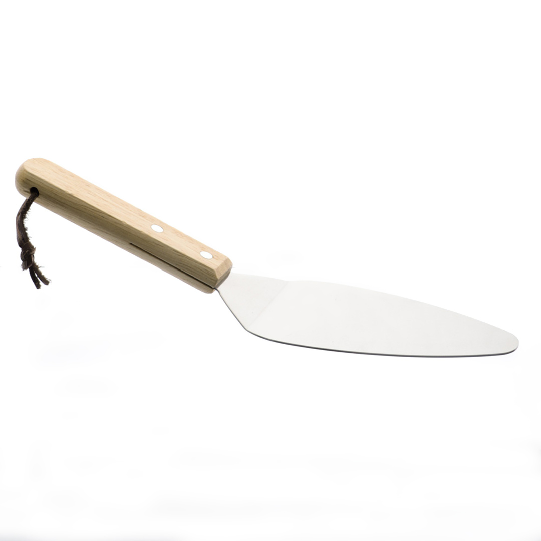 Fotografia para o produto Jogo de 4 peças para pizza com base de cerâmica e aço inox 038cm