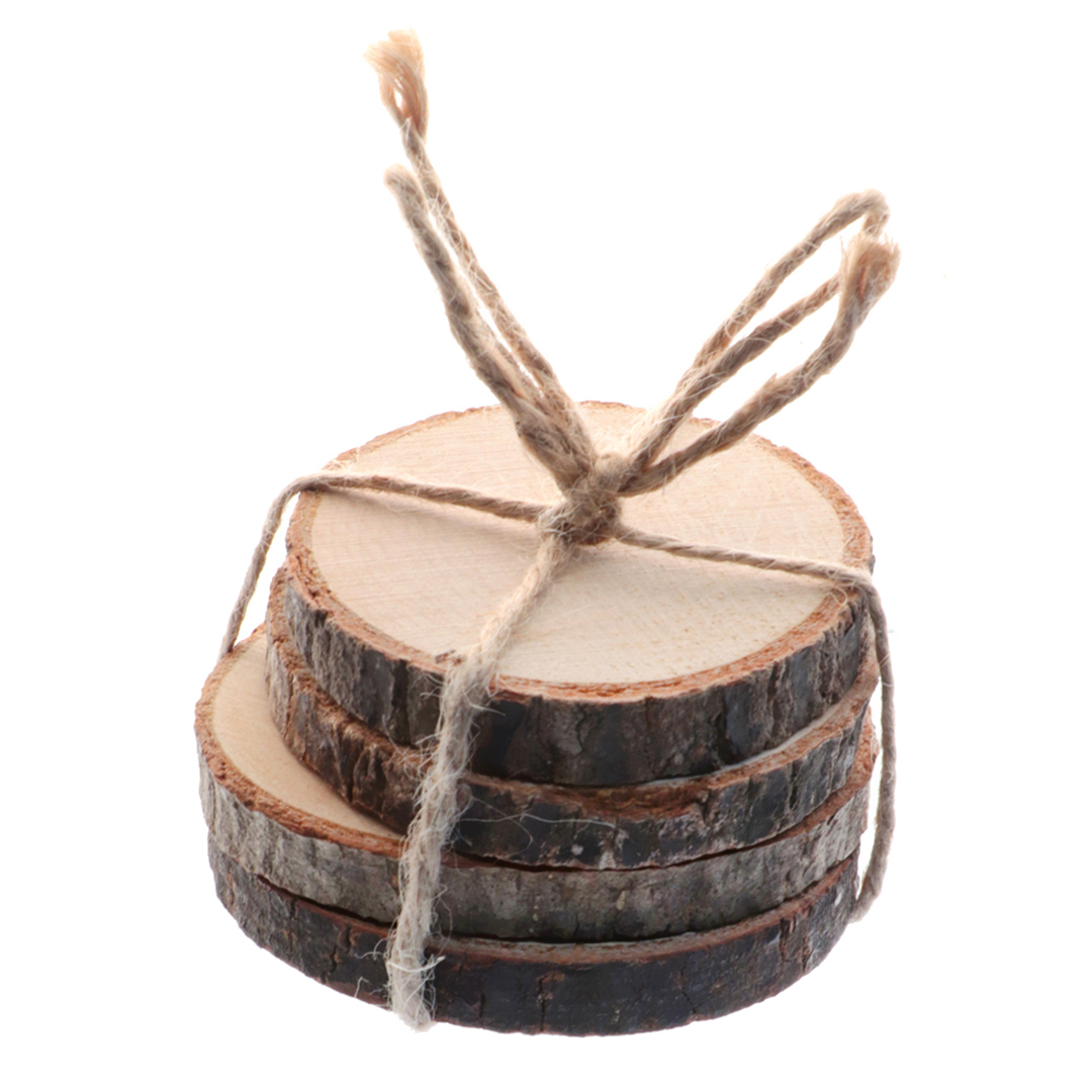 Imagem ilustrativa para Jogo de 4 porta copos em madeira D10xA1cm