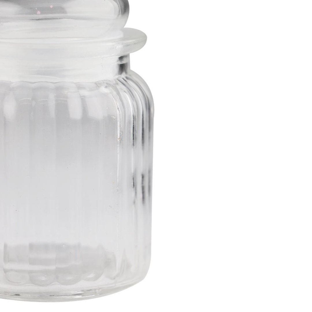 Fotografia para o produto Jogo de 4 porta mantimentos em vidro com tampa 300ml 08xA10,4cm