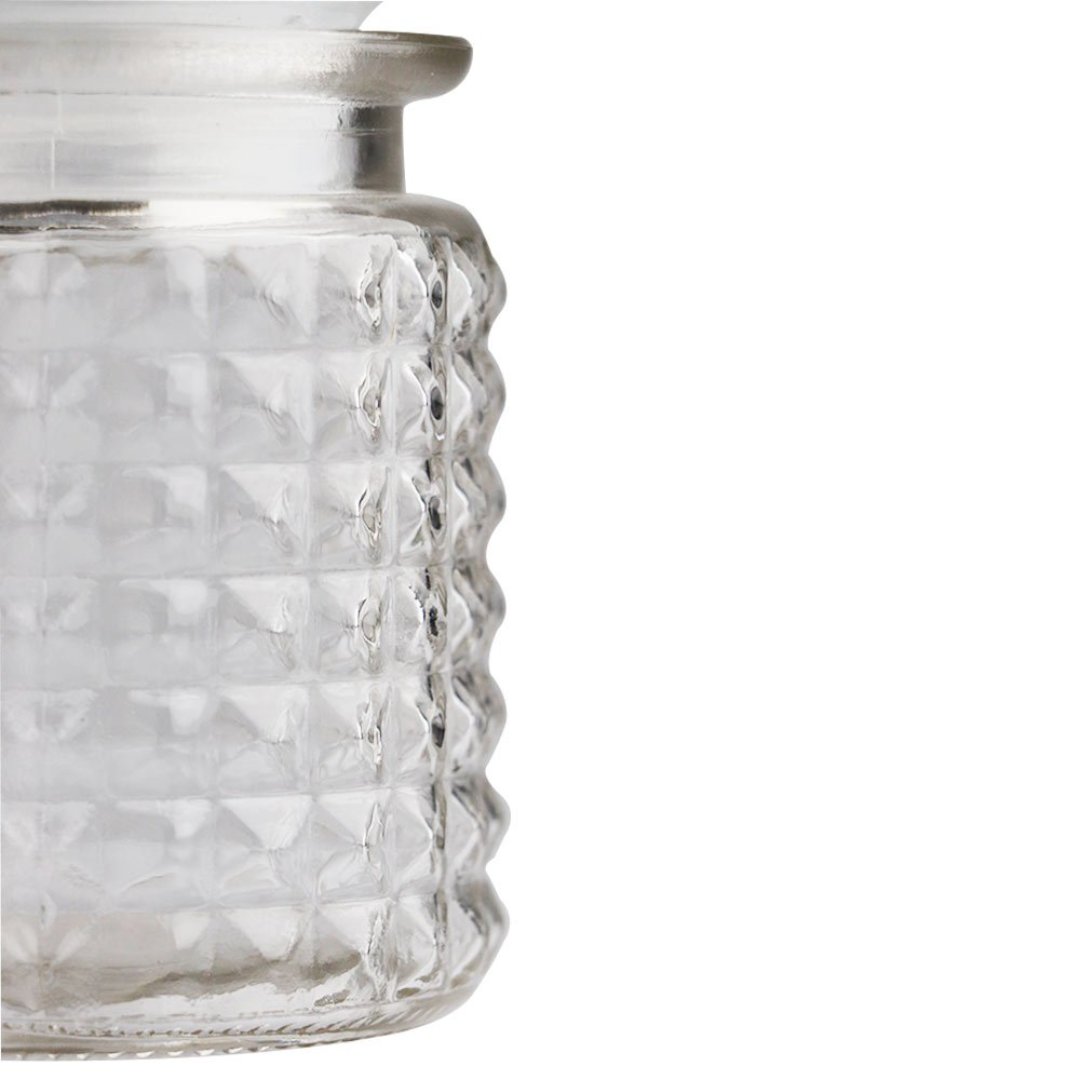 Fotografia para o produto Jogo de 4 porta mantimentos em vidro com tampa 300ml 08xA10,4cm