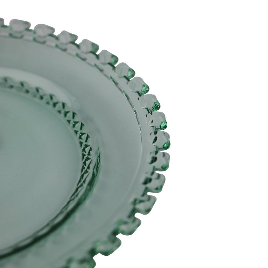 Fotografia para o produto Jogo de 4 pratos para sobremesa em cristal 019cm cor verde