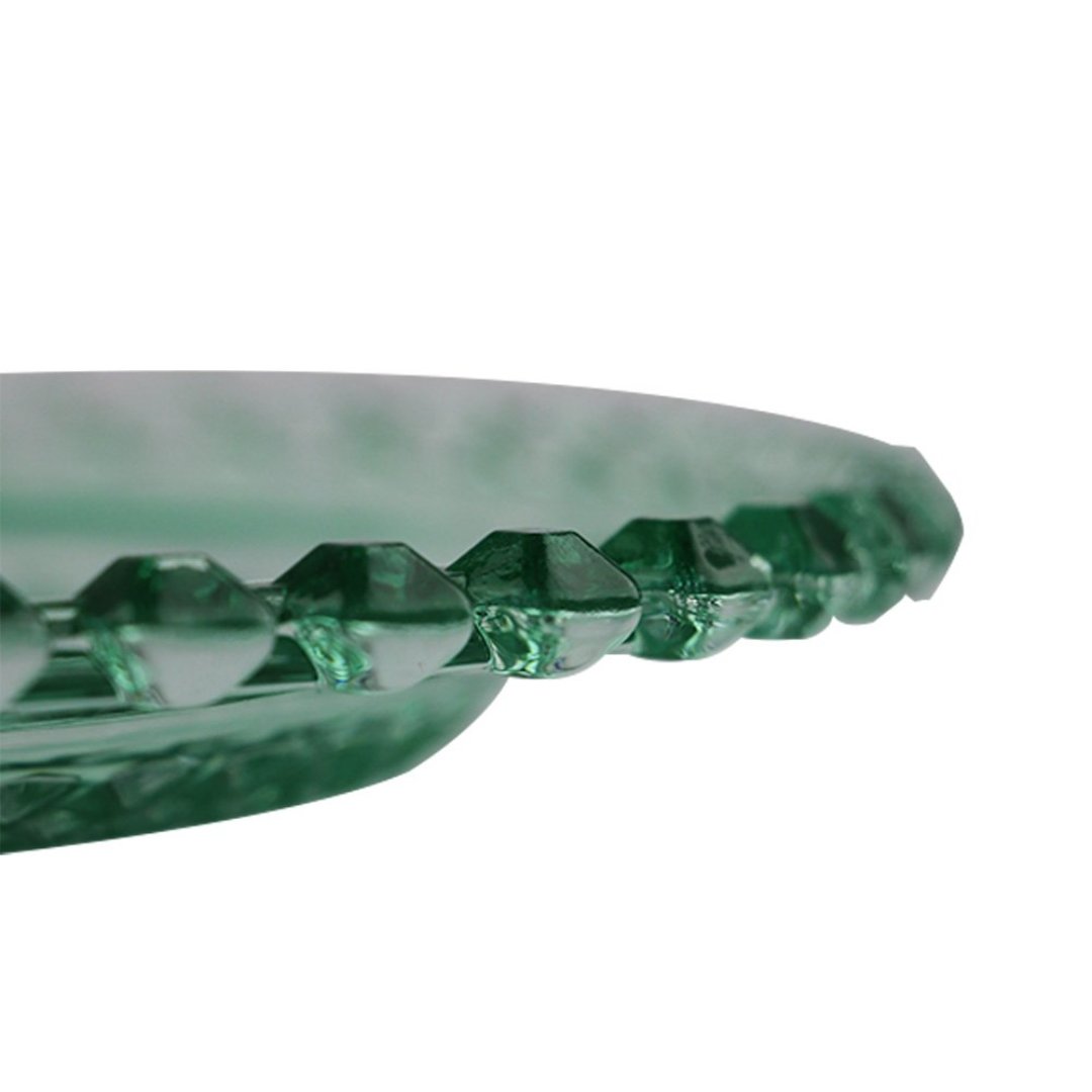 Fotografia para o produto Jogo de 4 pratos para sobremesa em cristal 019cm cor verde