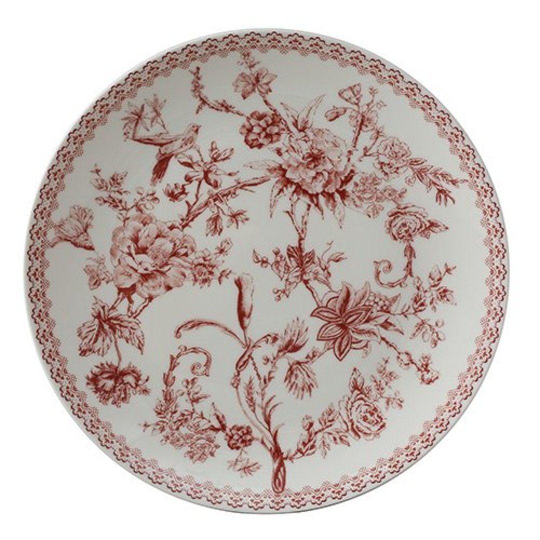 Imagem ilustrativa para Jogo de 4 pratos para sobremesa em new bone china D19cm bordô