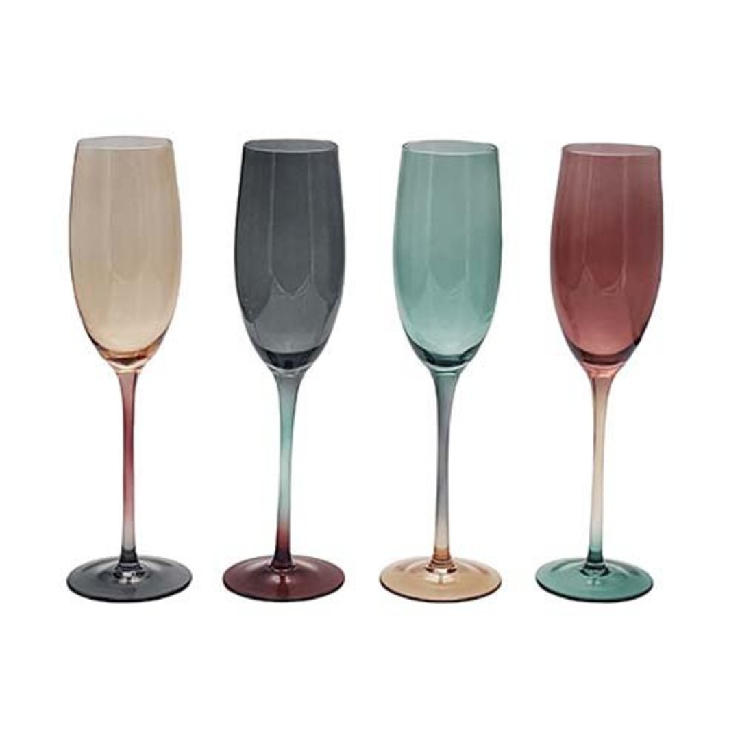 Imagem ilustrativa para Jogo de 4 taças para champanhe em cristal ecológico 250ml A25cm Future