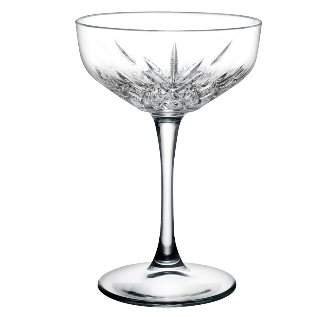 Imagem ilustrativa para Jogo de 4 taças para champanhe vintage em vidro 255ml A15cm