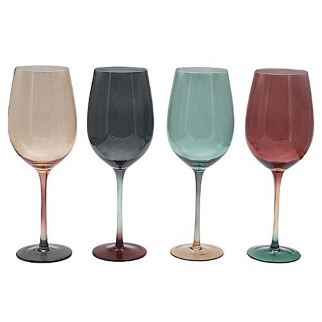 Imagem ilustrativa para Jogo de 4 taças para vinho Burano em cristal ecológico 600ml A25cm Future