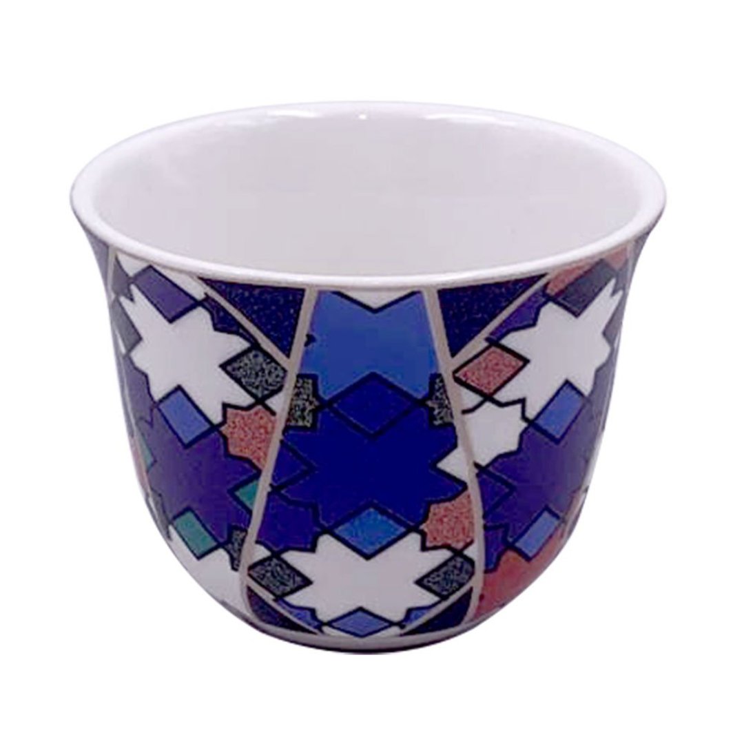 Imagem ilustrativa para Jogo de 6 copinhos em new bone china 70ml colorido