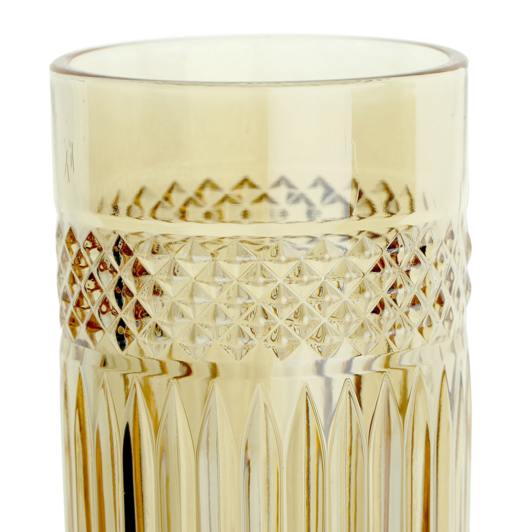 Fotografia para o produto Jogo de 6 copos altos em vidro 360ml A15cm cor âmbar luster