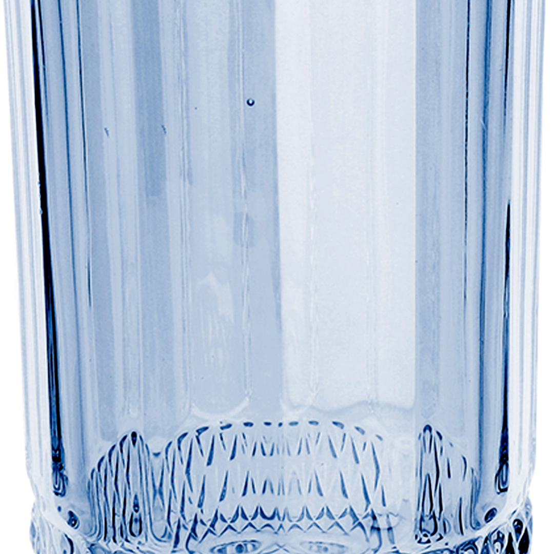 Fotografia para o produto Jogo de 6 copos altos em vidro 360ml A15cm cor azul luster