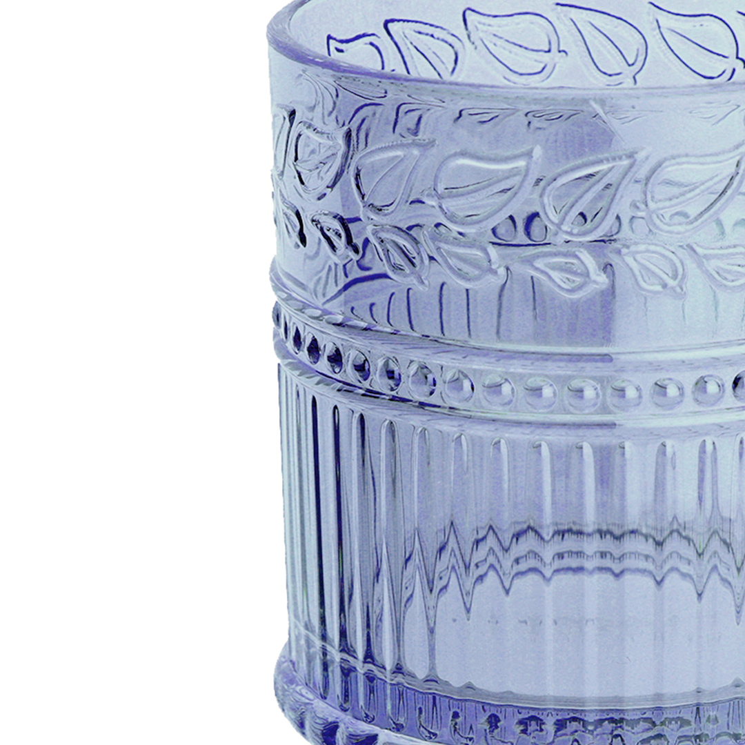 Fotografia para o produto Jogo de 6 copos baixos em vidro 320ml A9cm cor azul luster