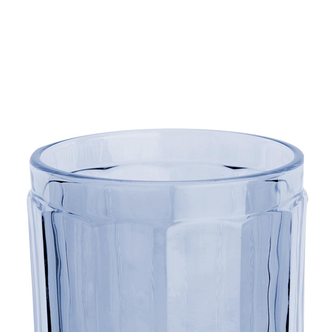 Fotografia para o produto Jogo de 6 copos baixos em vidro 320ml A9cm cor azul luster