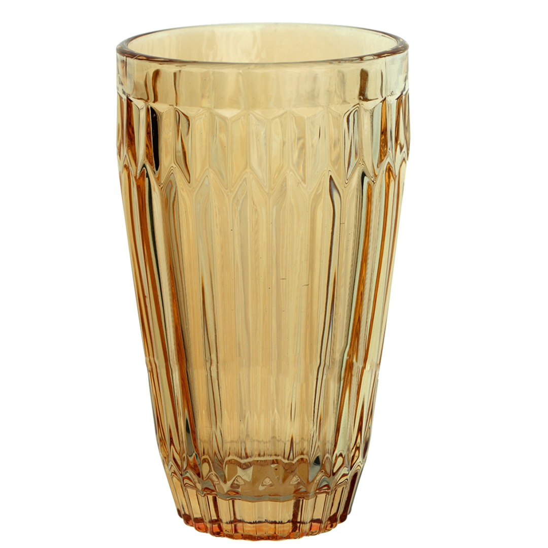 Fotografia para o produto Jogo de 6 copos em vidro 355ml A13cm cor âmbar luster