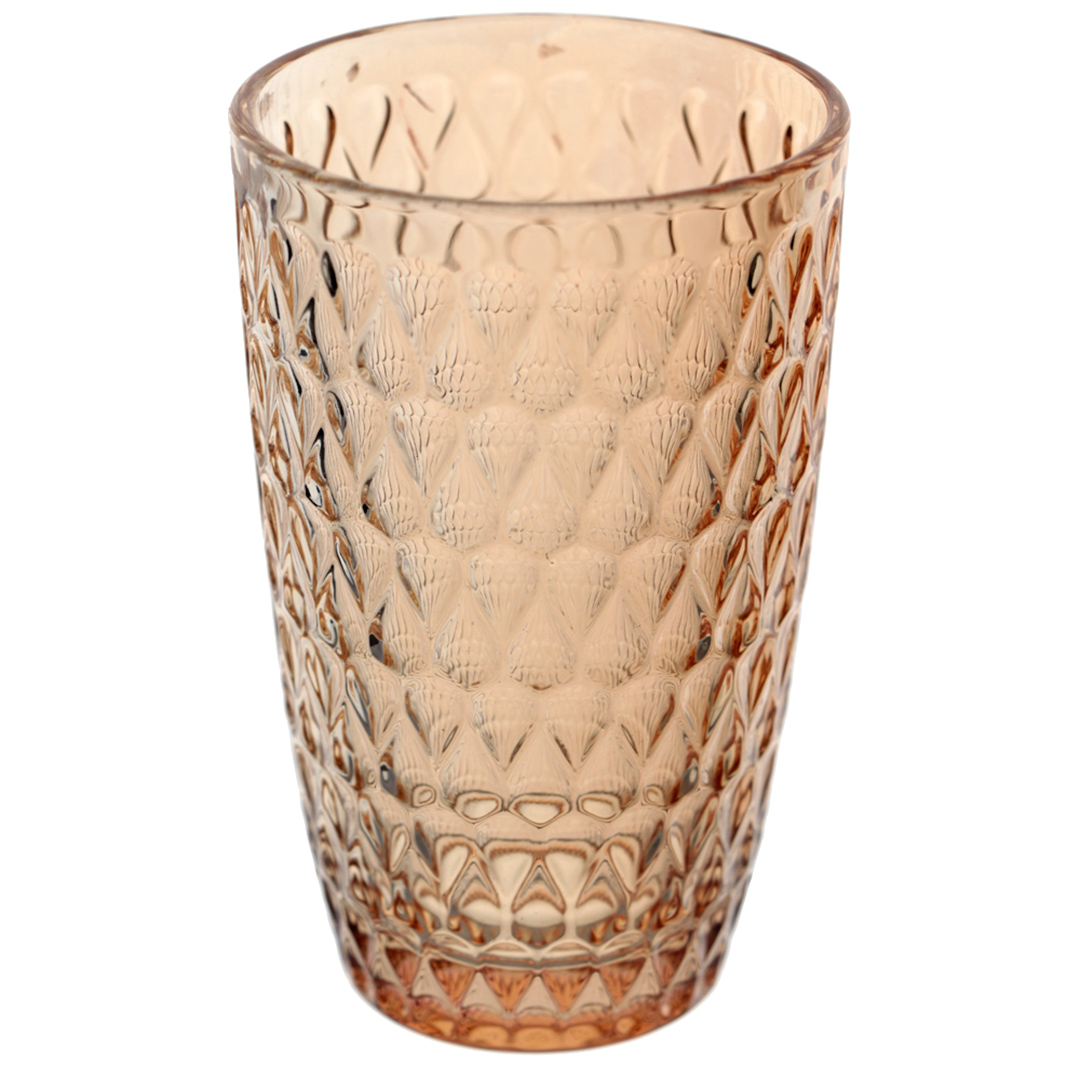 Fotografia para o produto Jogo de 6 copos em vidro 355ml A13cm cor âmbar luster