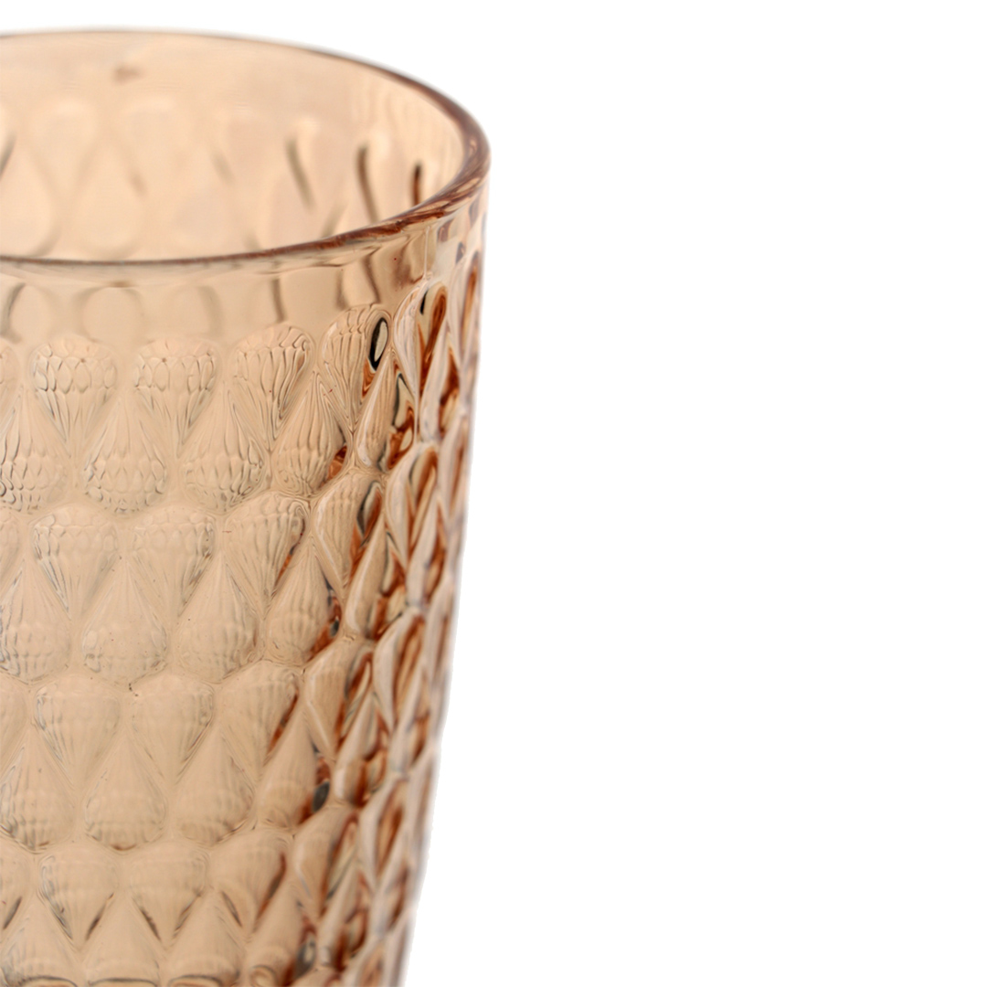 Fotografia para o produto Jogo de 6 copos em vidro 355ml A13cm cor âmbar luster