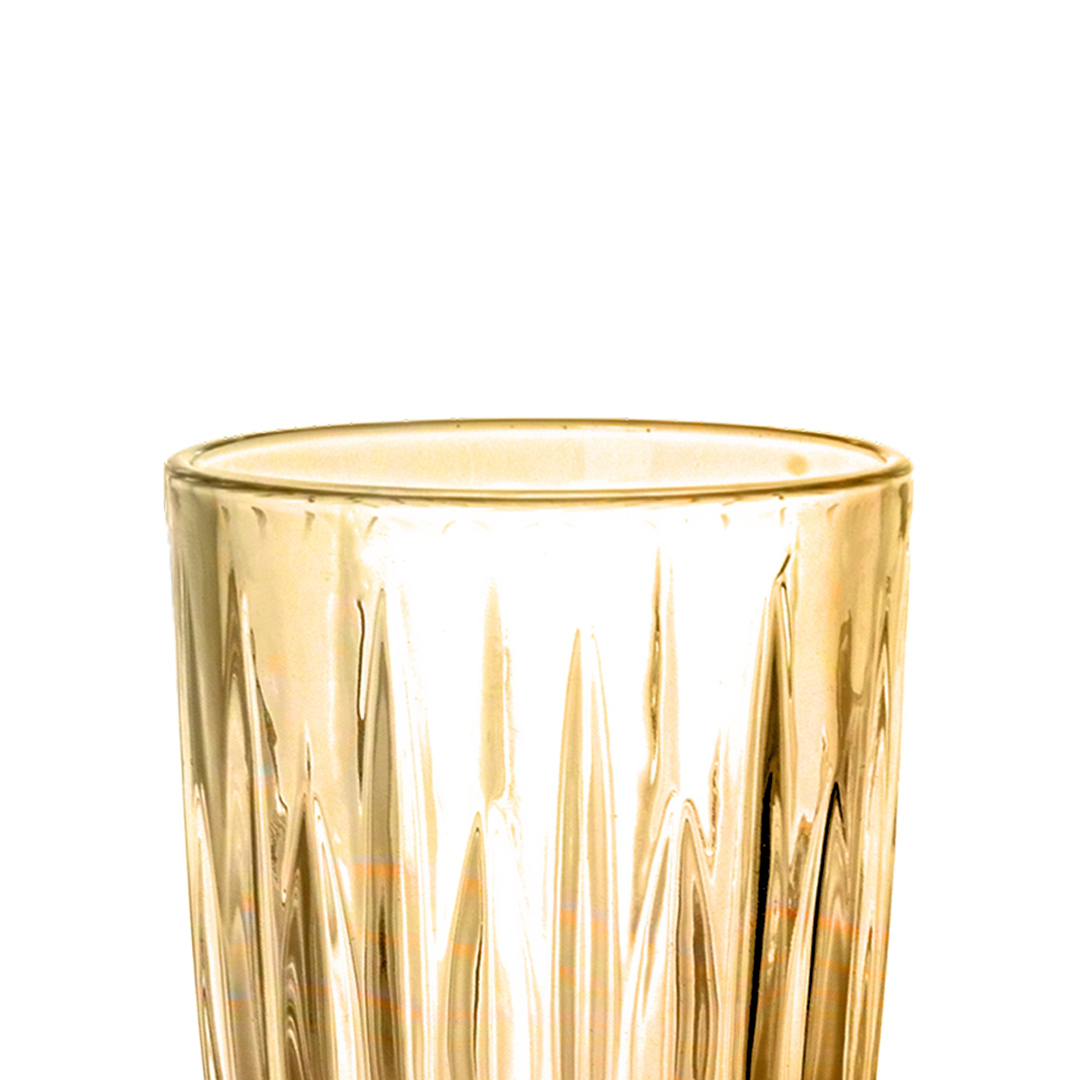 Fotografia para o produto Jogo de 6 copos em vidro 355ml A13cm cor âmbar luster
