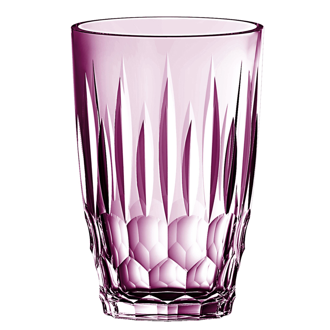 Fotografia para o produto Jogo de 6 copos em vidro 355ml A13cm cor roxa