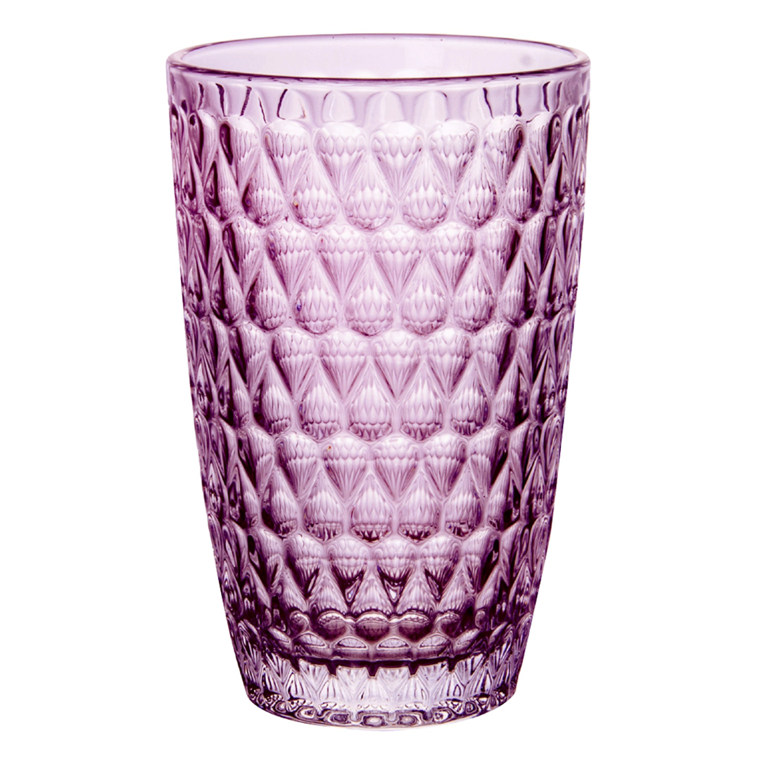 Fotografia para o produto Jogo de 6 copos em vidro 355ml A13cm cor roxa