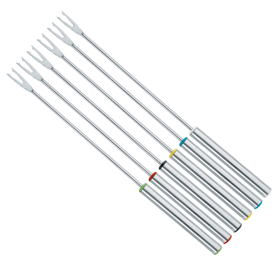 Imagem ilustrativa para Jogo de 6 garfos para fondue em aço inox A23cm