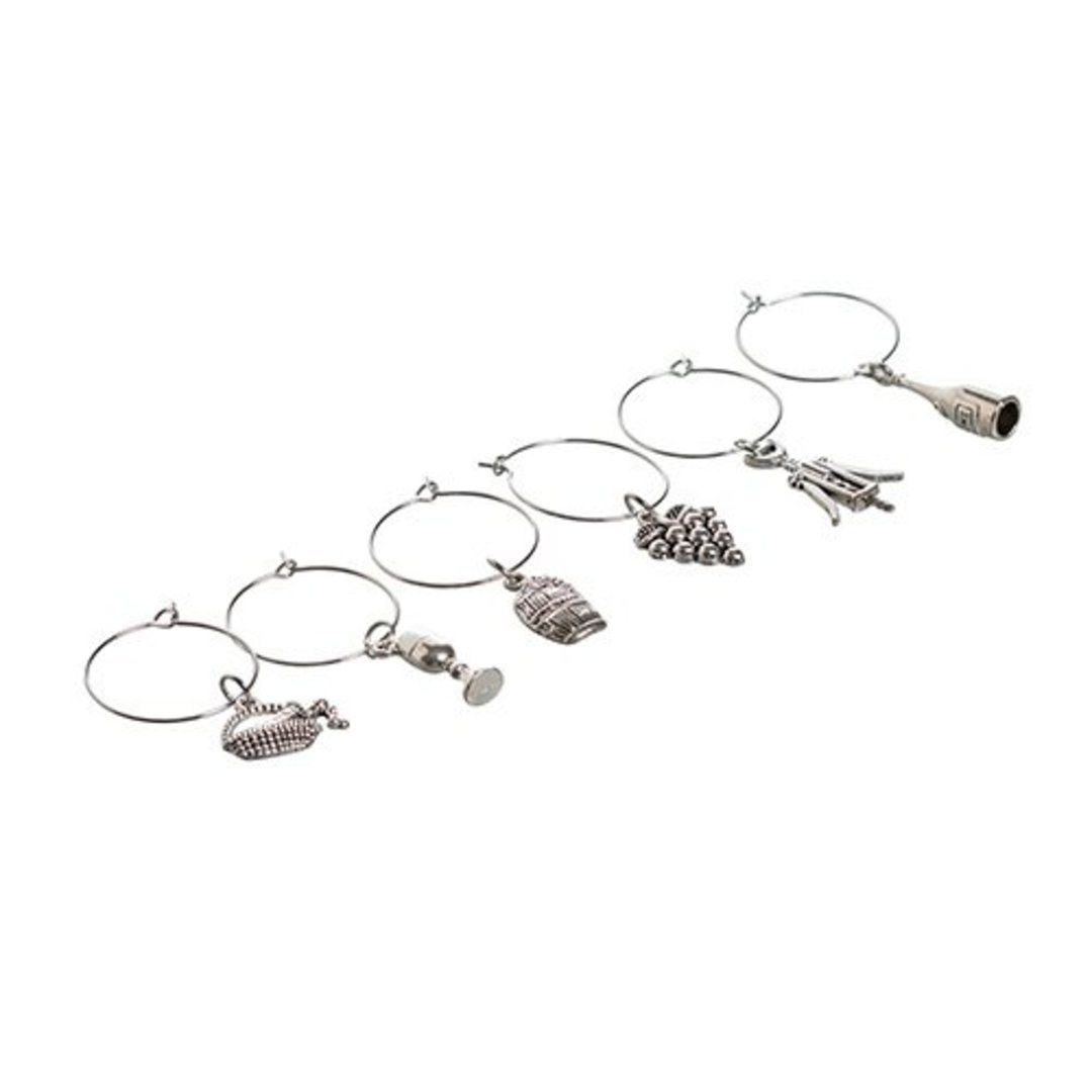 Imagem ilustrativa para Jogo de 6 marcadores de taça em zamac prata