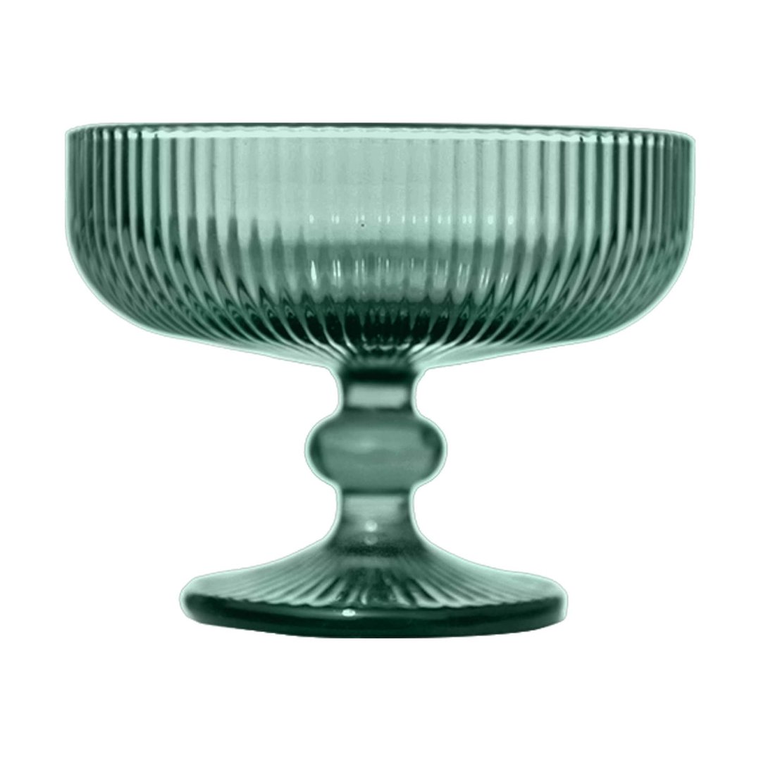 Imagem ilustrativa para Jogo de 6 taças para sobremesa em cristal ecológico 310ml D11,8xA9,8cm verde