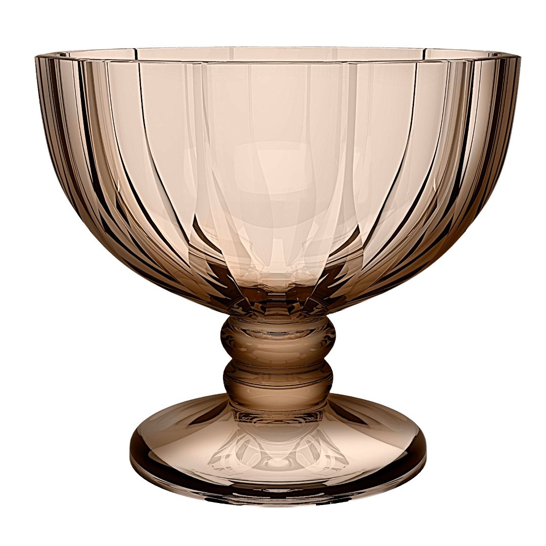 Imagem ilustrativa para Jogo de 6 taças para sobremesa em cristal ecológico 350ml A10cm caramelo