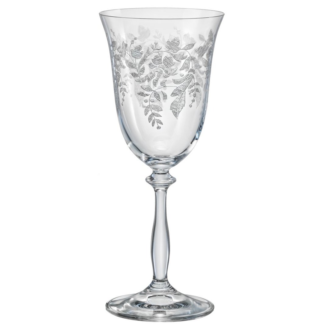 Fotografia para o produto Jogo de 6 taças para água decorada em cristal ecológico 350ml A22cm