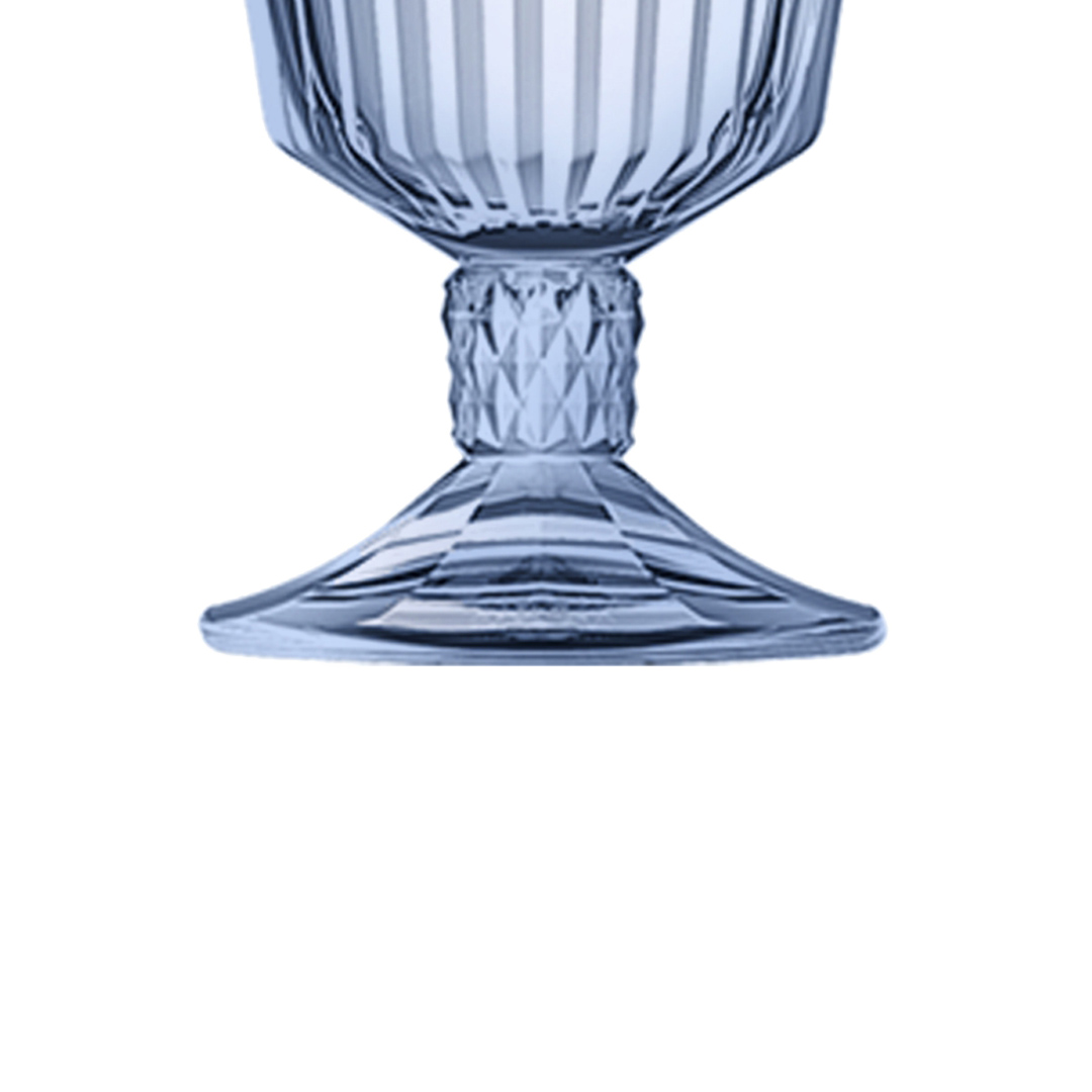 Fotografia para o produto Jogo de 6 taças em vidro 330ml A15cm cor azul luster