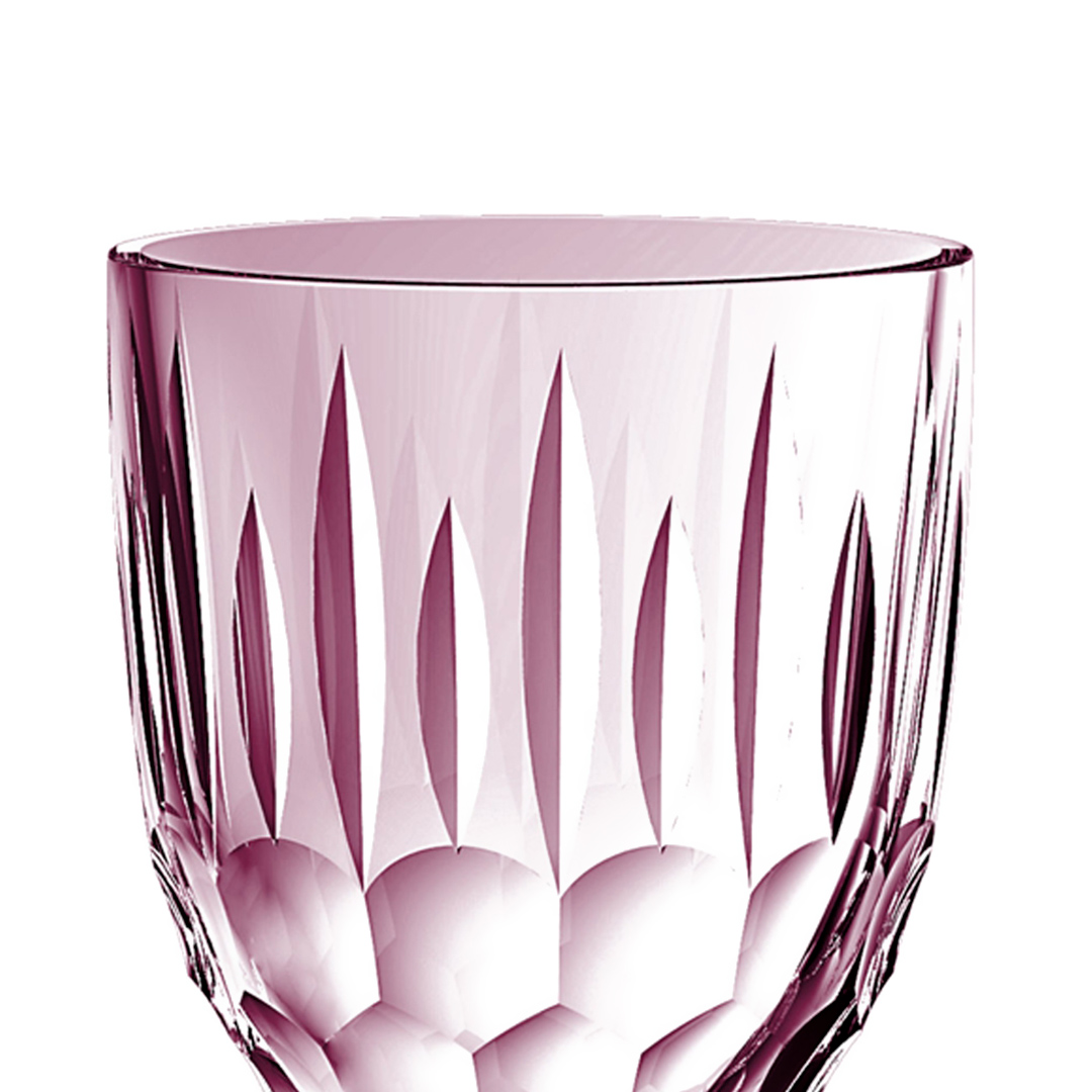 Fotografia para o produto Jogo de 6 taças em vidro 330ml A16,5cm cor roxa
