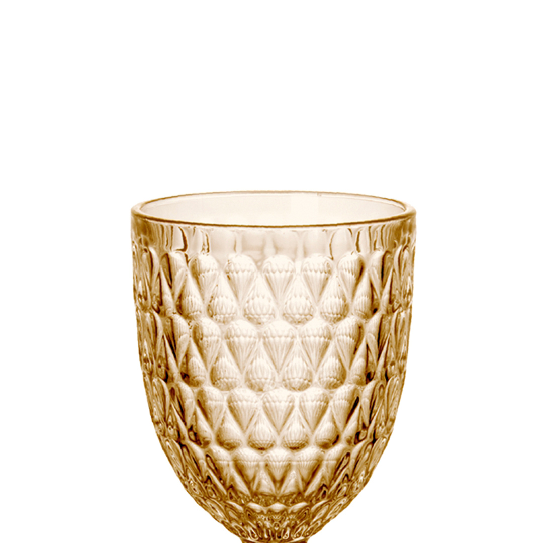 Fotografia para o produto Jogo de 6 taças em vidro 330ml A17cm cor âmbar luster