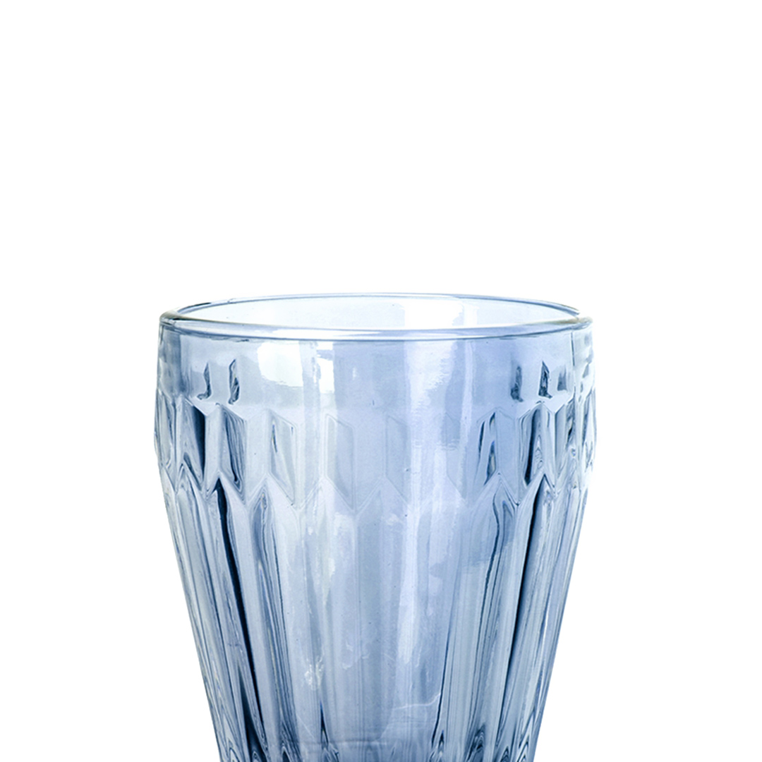 Fotografia para o produto Jogo de 6 taças em vidro 330ml A17cm cor azul luster