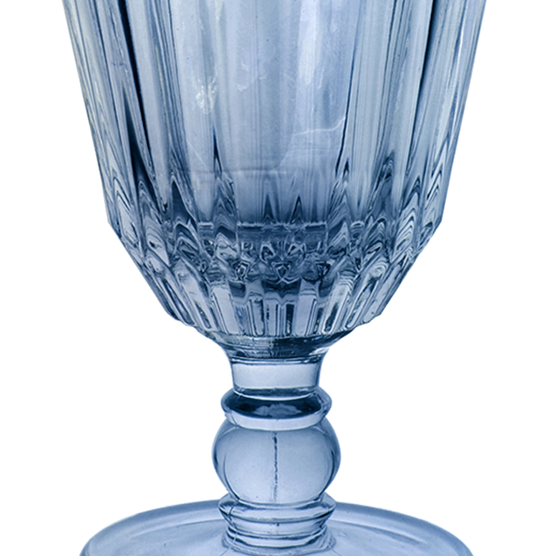 Fotografia para o produto Jogo de 6 taças em vidro 330ml A17cm cor azul luster