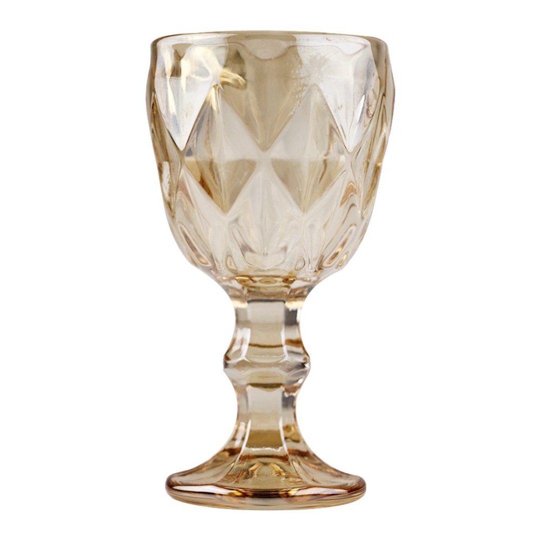 Fotografia para o produto Jogo de 6 taças Matelassê em vidro 60ml A10,4cm cor âmbar luster