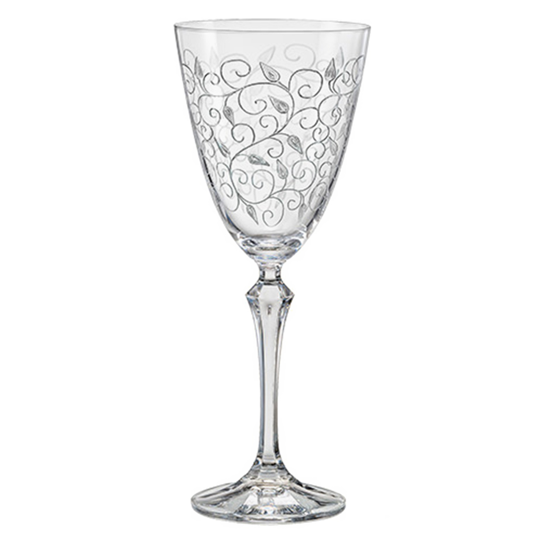 Imagem ilustrativa para Jogo de 6 taças para água decorada em cristal ecológico 350ml A23cm