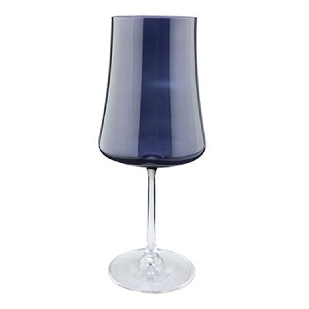 Imagem ilustrativa para Jogo de 6 taças para água em cristal ecológico 560ml A24,5cm azul noturno