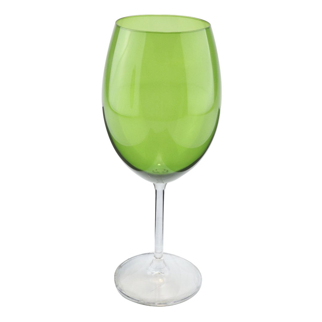 Fotografia para o produto Jogo de 6 taças para água em cristal ecológico 580ml A23cm cor verde bandeira