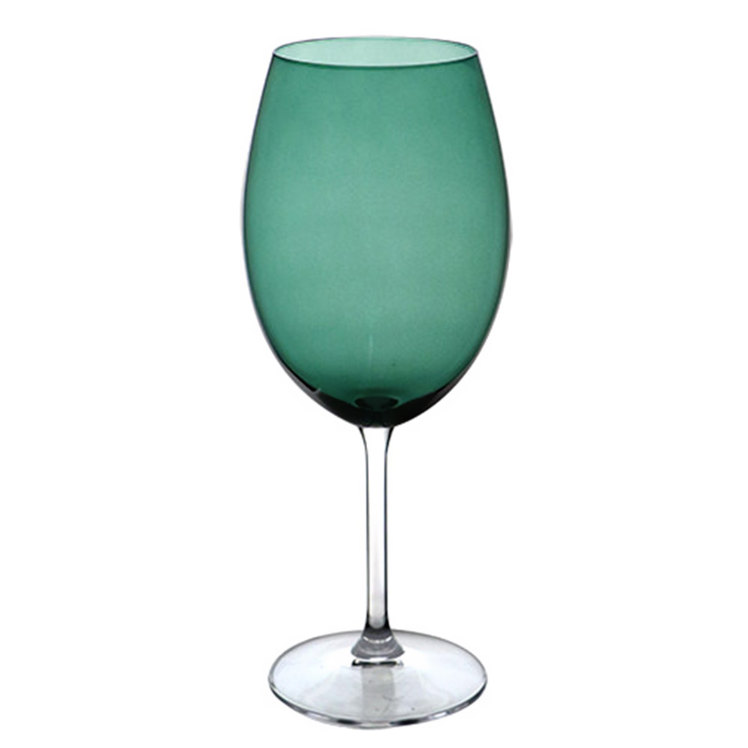 Fotografia para o produto Jogo de 6 taças para água em cristal ecológico 580ml A23cm cor verde escura Fotografia para o produto Jogo de 6 taças para água em cristal ecológico 580ml A23cm cor verde escura