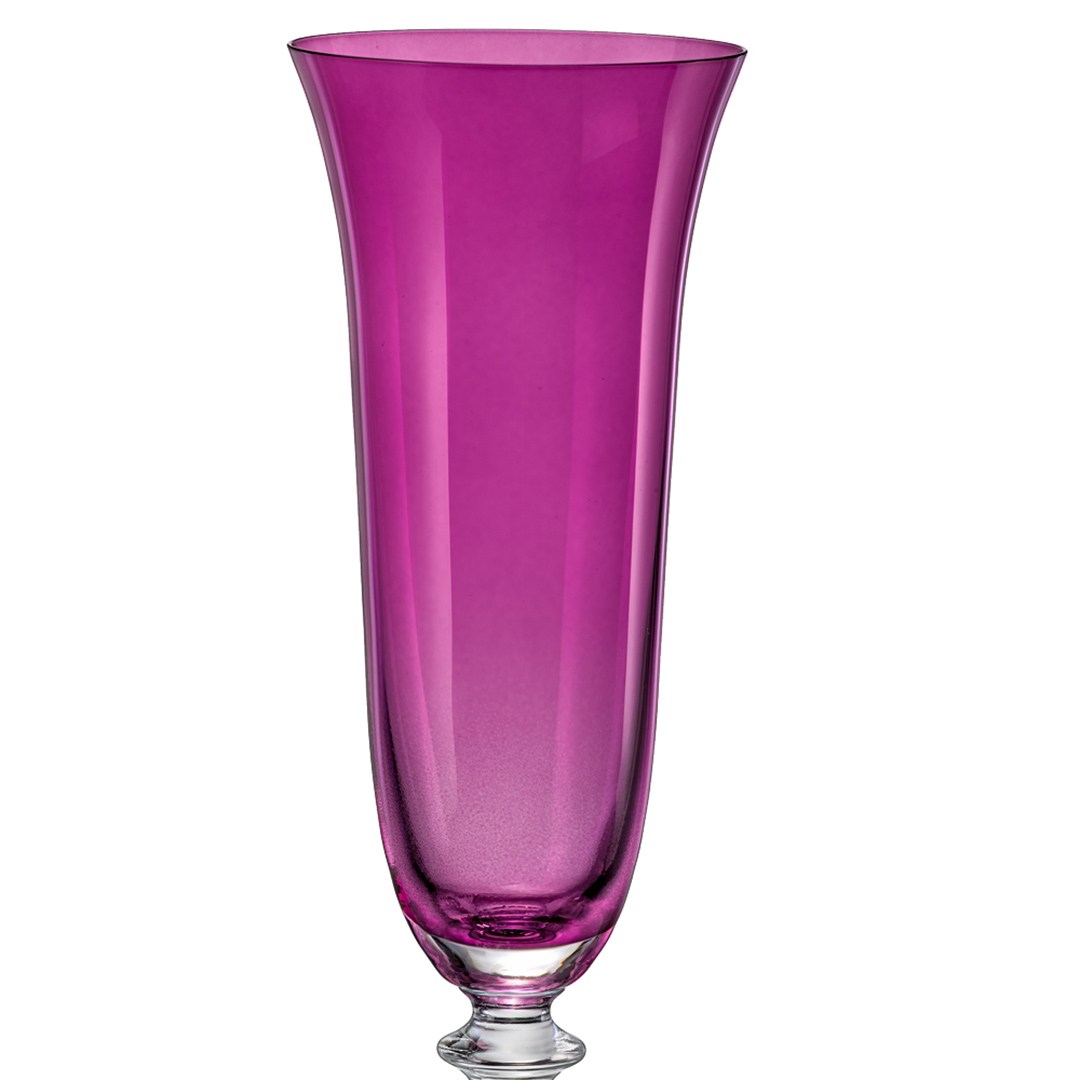 Fotografia para o produto Jogo de 6 taças para champanhe colorida em cristal ecológico 190ml A24,5cm cor violeta