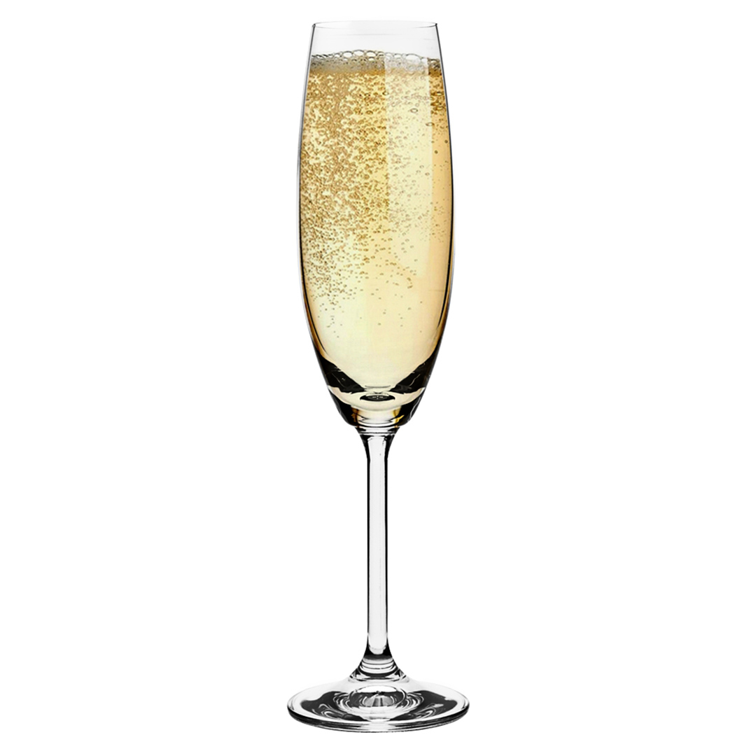 Fotografia para o produto Jogo de 6 taças para champagne em cristal ecológico 220ml A24cm