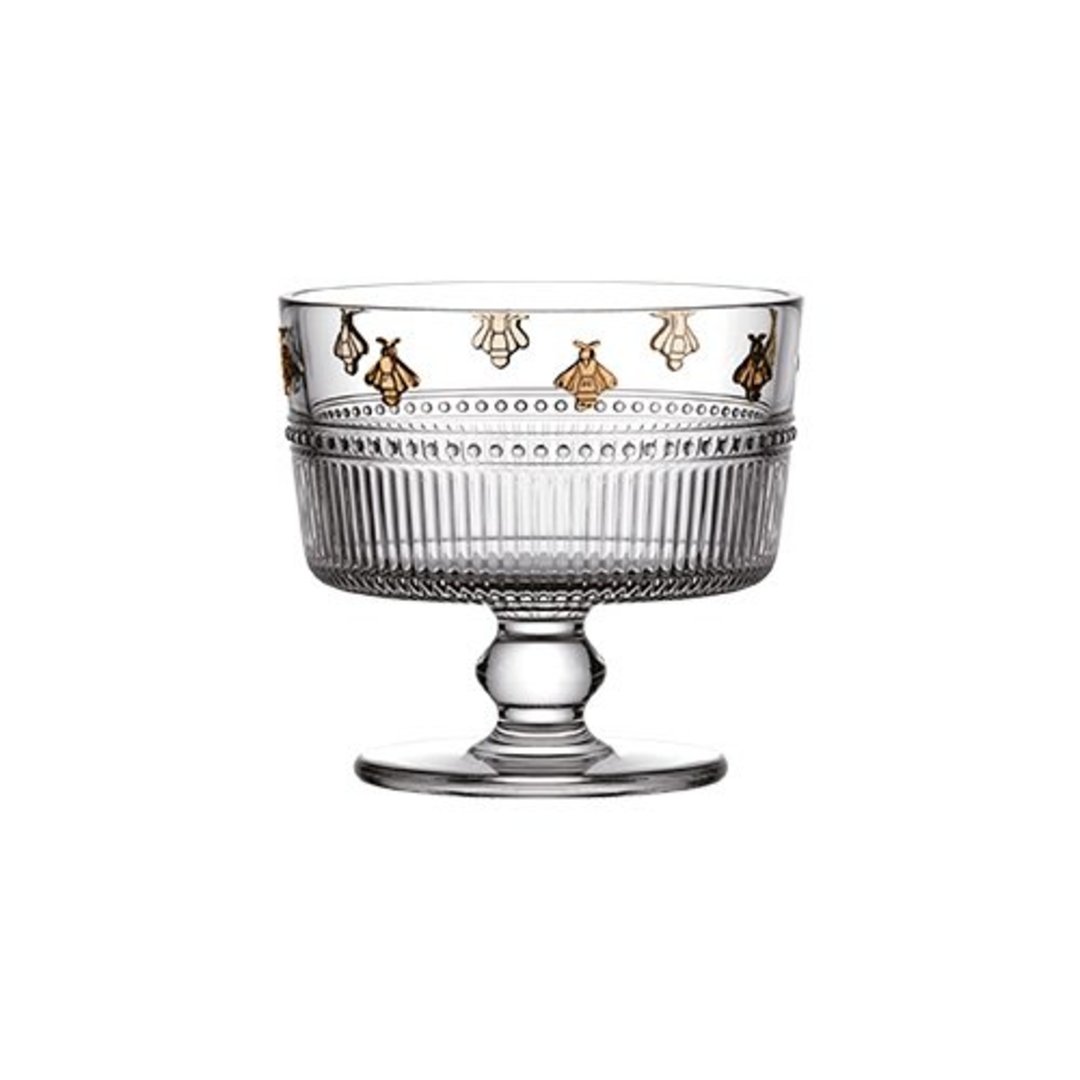 Fotografia para o produto Jogo de 6 taças para sobremesa Pequenos Voadores em cristal pintado a mão 190ml âmbar