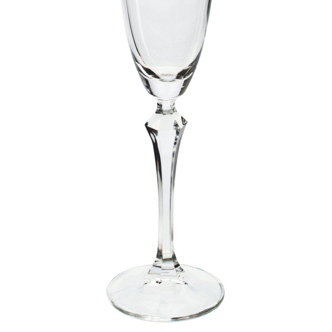 Fotografia para o produto Jogo de 6 taças silver rim para champanhe em cristal ecológico 200ml A25cm