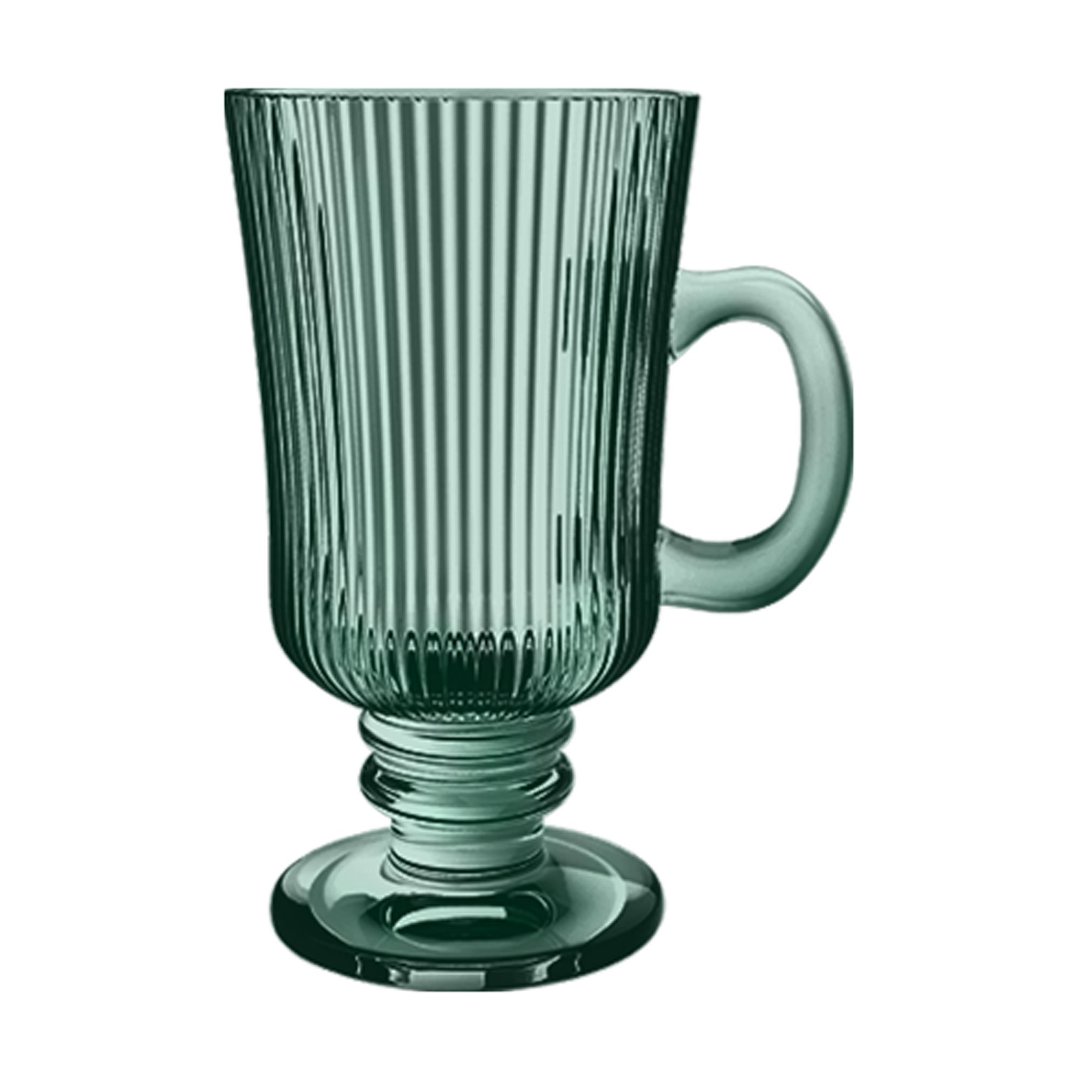 Imagem ilustrativa para Jogo de 6 xicaras Irish Coffee em cristal ecológico 230ml verde